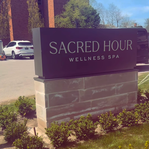 Sacred Hour Wellness Spa, New Location Sign